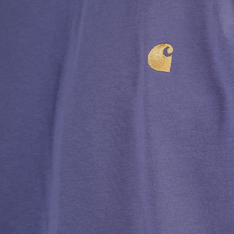Мужская футболка Carhartt WIP S/S Chasw T-Shirt (I026391-cold viola/gold)  - цена, описание, фото 3